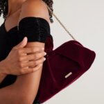 Bow Tie Pleated Velvet Clutch Thumbnail 4