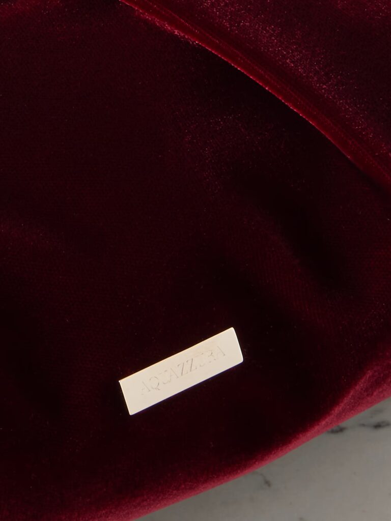Bow Tie Pleated Velvet Clutch Full Size Image 5