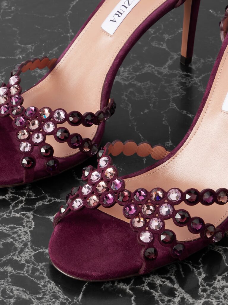 Tequila 85 Crystal-embellished Suede Sandals Full Size Image 3