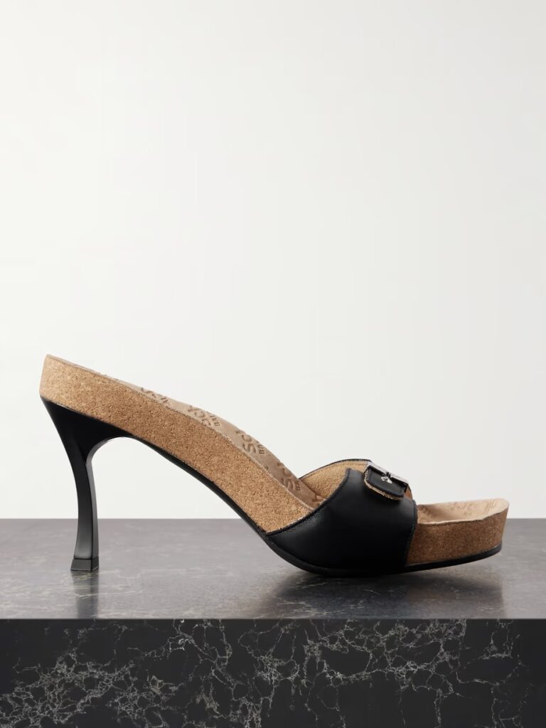 + Scholl Embellished Leather Mules Full Size Image 1
