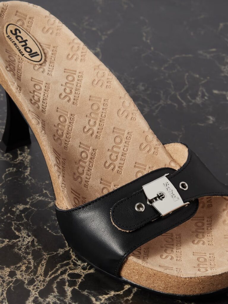 + Scholl Embellished Leather Mules Full Size Image 2