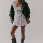 Juliet Embroidered Mini Dress Thumbnail 1