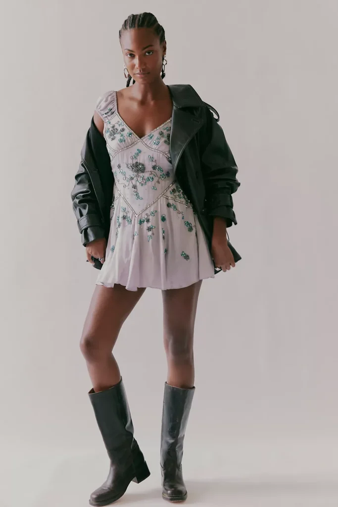 Juliet Embroidered Mini Dress Full Size Image 1