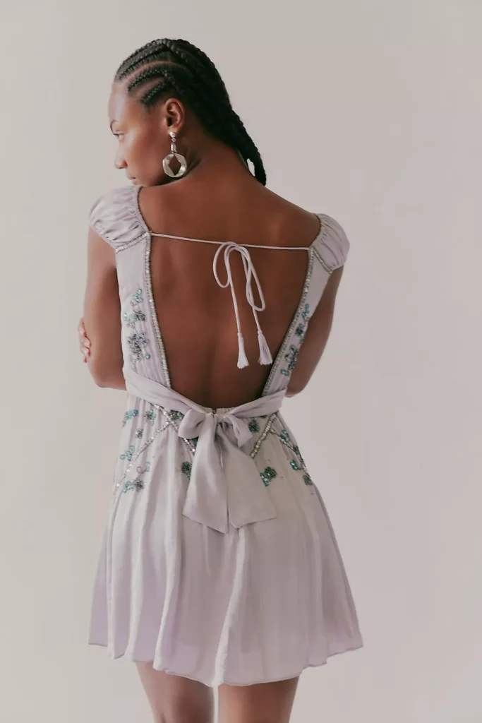 Juliet Embroidered Mini Dress Full Size Image 2