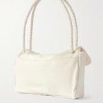 Embellished Intrecciato-Trimmed Leather Shoulder Bag Thumbnail 2