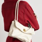 Embellished Intrecciato-Trimmed Leather Shoulder Bag Thumbnail 3