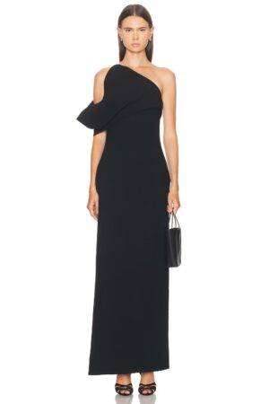 BRANDON MAXWELL Romee Draped Column Gown
