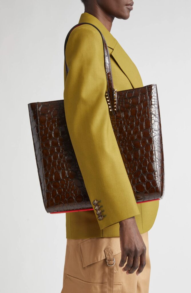 Leather North/South Tote Bag Full Size Image 2