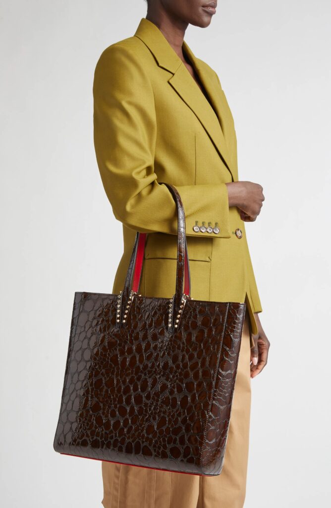 Leather North/South Tote Bag Full Size Image 5