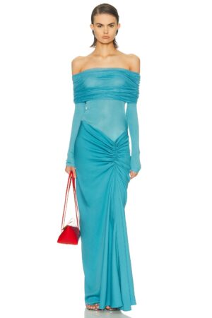 CHRISTOPHER ESBER Sonora Veiled Ruched Dress