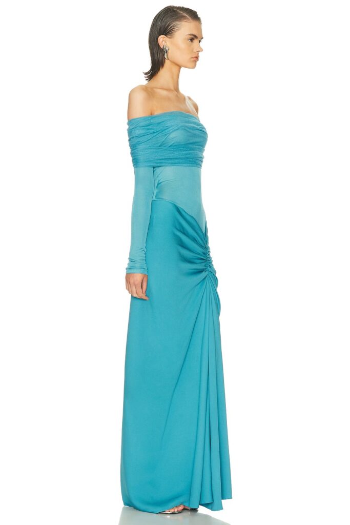 Sonora Veiled Ruched Dress Full Size Image 2