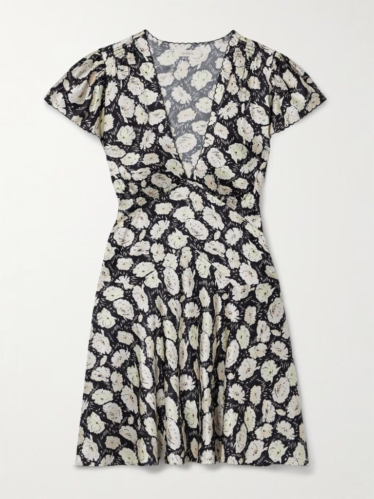 Dianne Floral-Print Silk-Satin Mini Dress Full Size Image 3