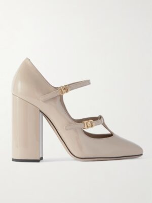 DOLCE & GABBANA Patent-Leather Mary Jane Pumps