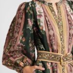 Flowering Garden Tree Long Sleeve Cotton Blend Minidress Thumbnail 6