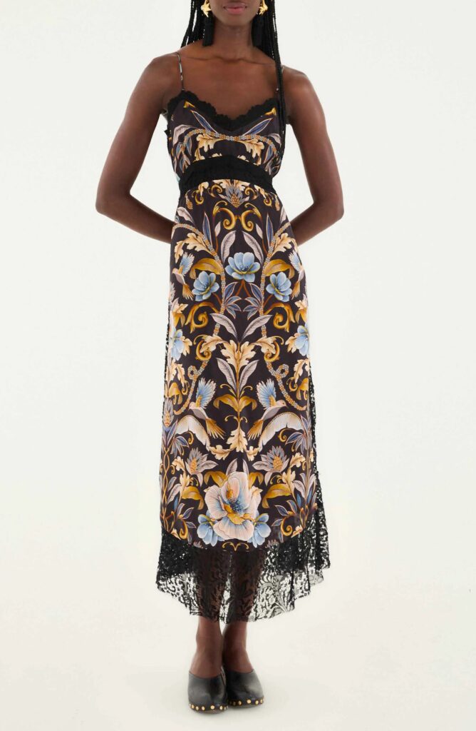 Snake Garden Print Maxi Dress Full Size Image 1