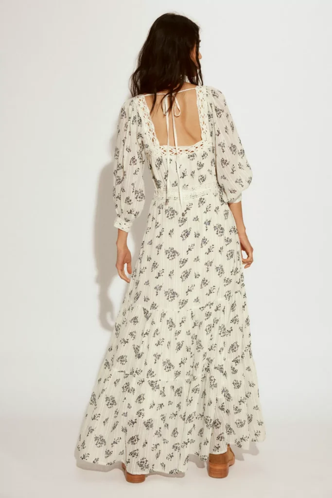 Morning Meadows Long-Sleeve Maxi Dress Full Size Image 3