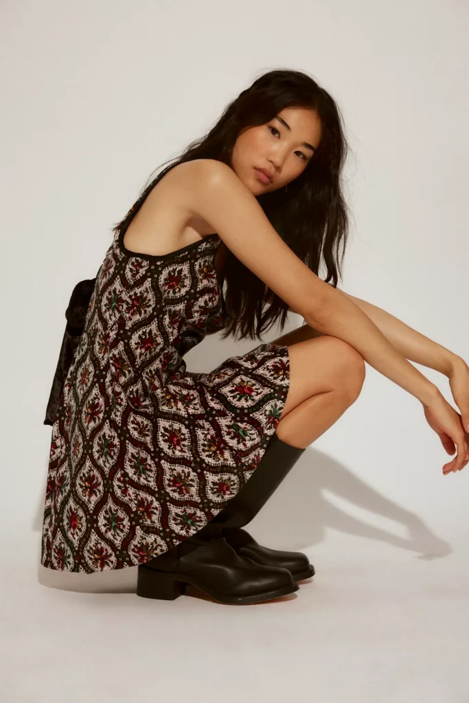 Petal Tapestry Mini Dress Full Size Image 3
