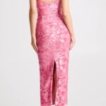 Leslie Pattern Sequin Strapless Gown Thumbnail 3