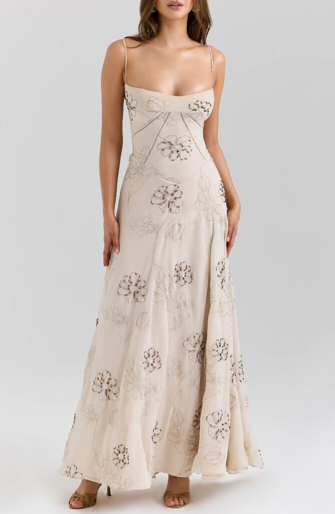 Seren Embellished Georgette Gown Full Size Image 1