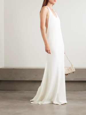 JACQUEMUS The Marcel Paneled Crepe Maxi Dress