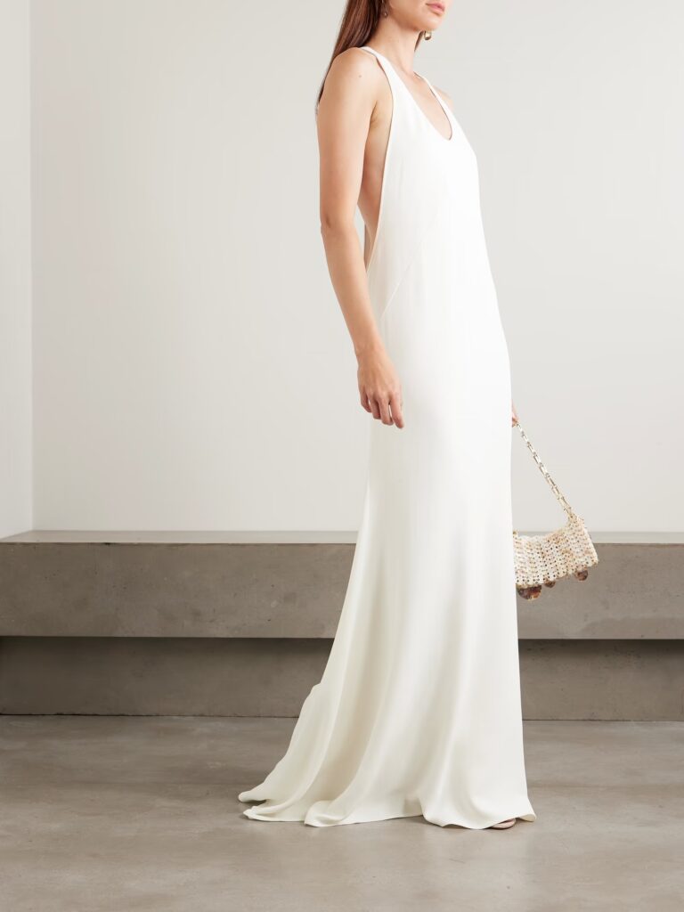 The Marcel Paneled Crepe Maxi Dress Full Size Image 1