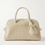 The Turismo Small Croc-Effect Suede Tote Thumbnail 1