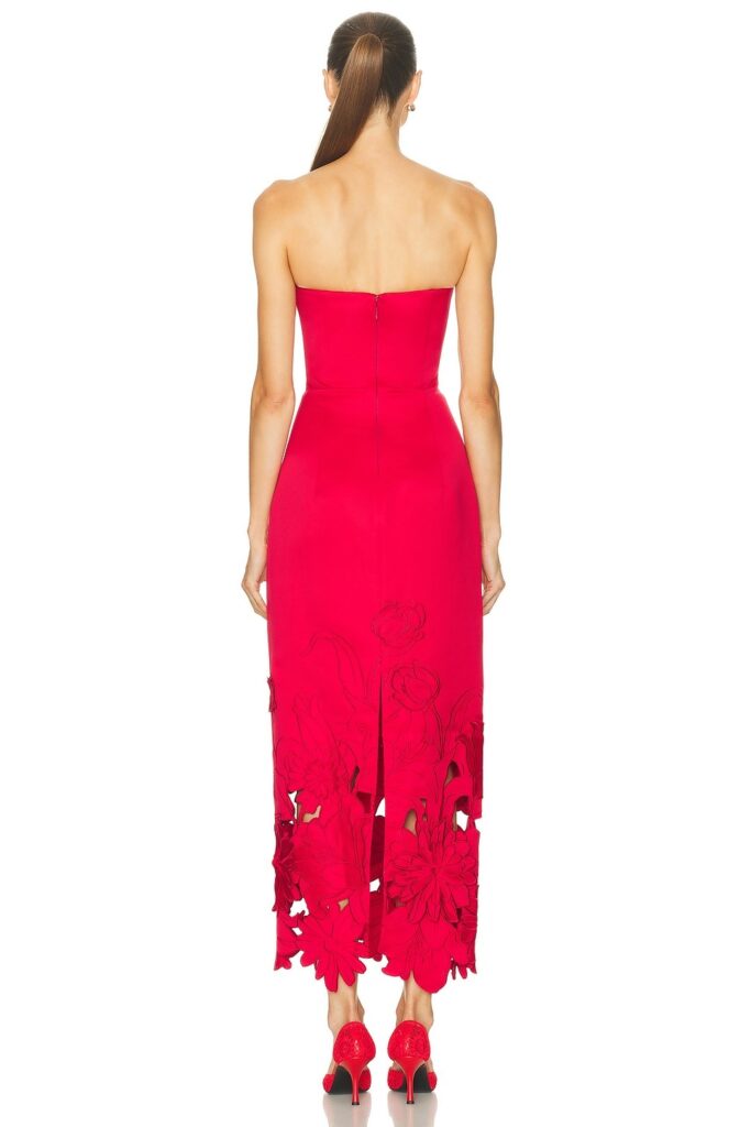 Zayna Applique Bustier Maxi Dress Full Size Image 3