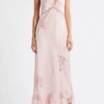 Sorone Lace Trim Satin Maxi Slipdress Thumbnail 1