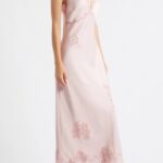Sorone Lace Trim Satin Maxi Slipdress Thumbnail 3
