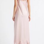 Sorone Lace Trim Satin Maxi Slipdress Thumbnail 4