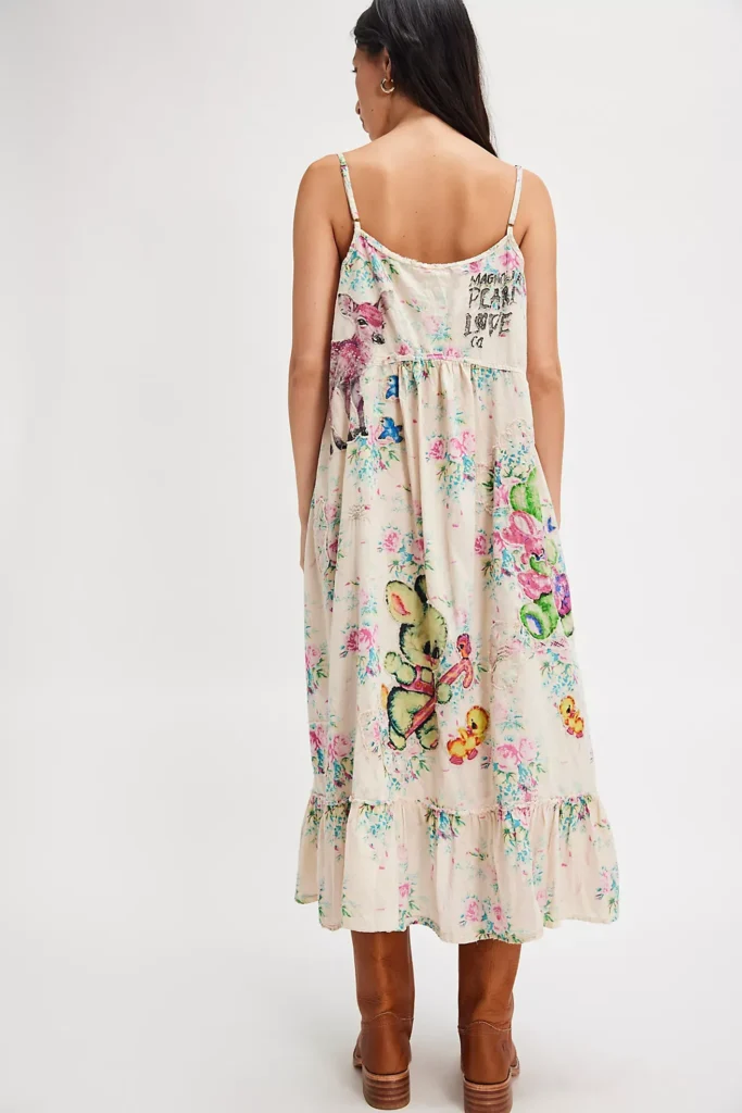 Applique Vianney Slip Dress Full Size Image 3