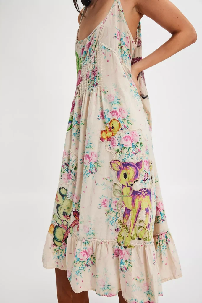 Applique Vianney Slip Dress Full Size Image 4