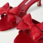 Cafredda 50 Bow-Embellished Leather Sandals Thumbnail 3