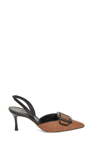 MANOLO BLAHNIK Mayslibi Buckle Slingback Pump