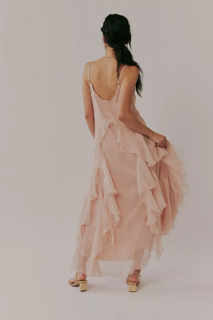 Floating Angel Chiffon Maxi Dress Full Size Image 3