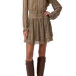 Nantes Mixed Print Long Sleeve Silk Chiffon Dress Thumbnail 3