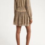 Nantes Mixed Print Long Sleeve Silk Chiffon Dress Thumbnail 2