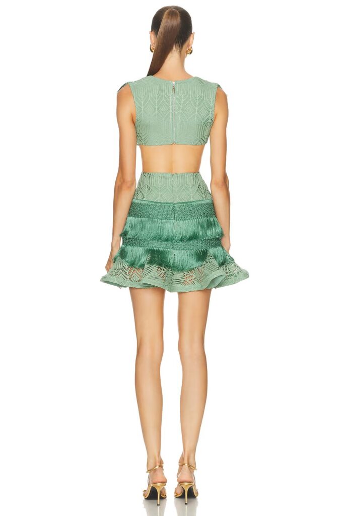 Samba Fringe Cut Out Mini Dress Full Size Image 3