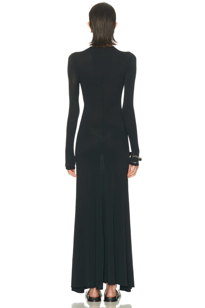Flower Cut Out Long Dress Full Size Image 3