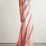 Fringed Chainmail-embellished Satin-jersey Maxi Dress Thumbnail 1