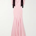 Velvet Bow-Embellished Silk-Crepe Gown Thumbnail 3
