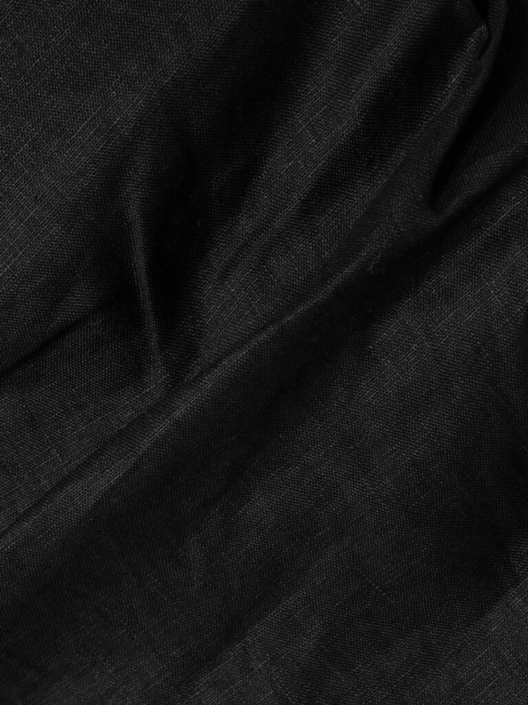 Noemi Ruched Linen Halterneck Mini Dress Full Size Image 3