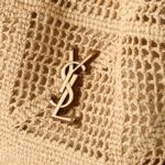 Jamie Leather-Trimmed Raffia Tote Thumbnail 2