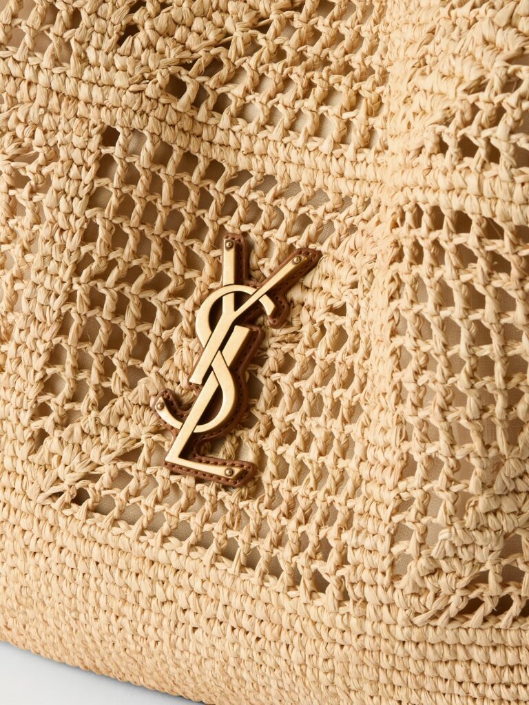 Jamie Leather-Trimmed Raffia Tote Full Size Image 2