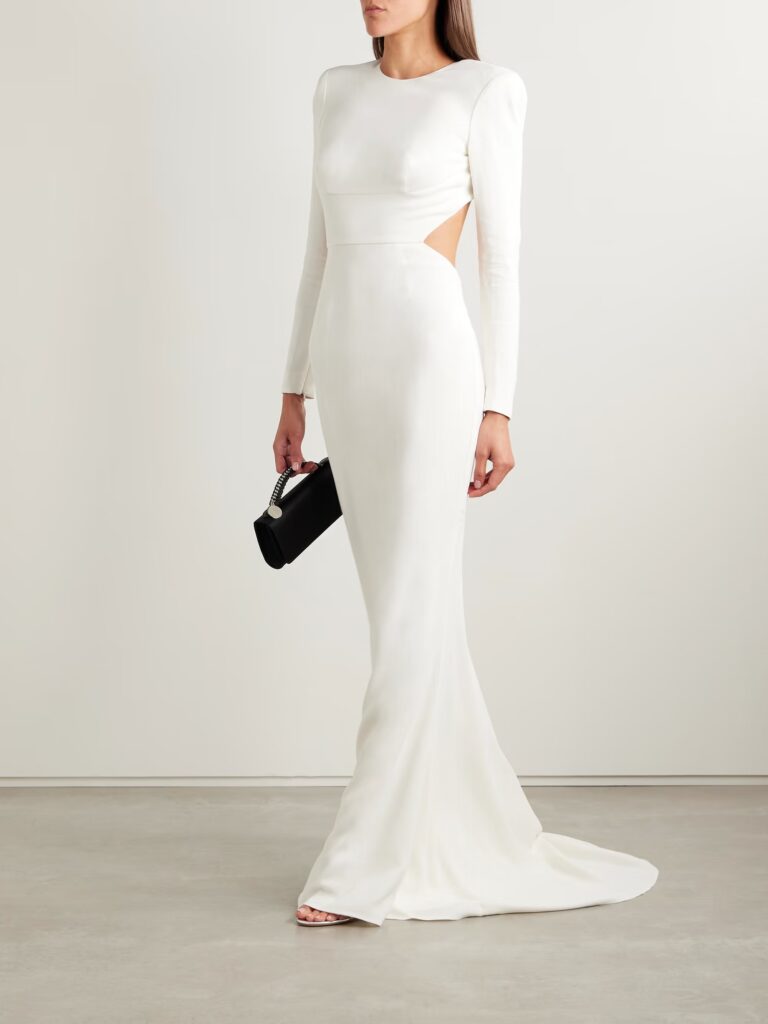 Open-back Crepe Gown Full Size Image 1