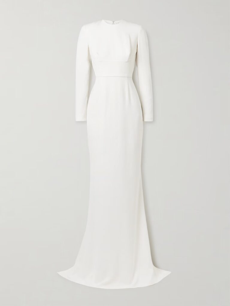Open-back Crepe Gown Full Size Image 2