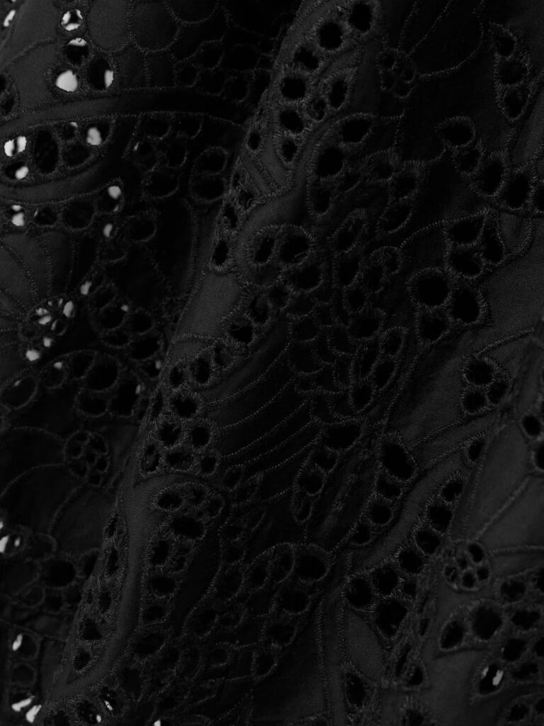 Amalia Pleated Broderie Anglaise Cotton-Poplin Midi Dress Full Size Image 4