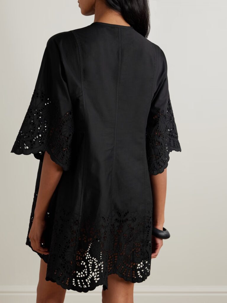Rachel Broderie Anglaise Cotton-poplin Kaftan Full Size Image 2