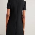 Embellished Pussy-bow Wool and Silk-blend Crepe Mini Dress Thumbnail 4