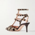 Rockstud 65 Leopard-Print Calf Hair Pumps Thumbnail 2